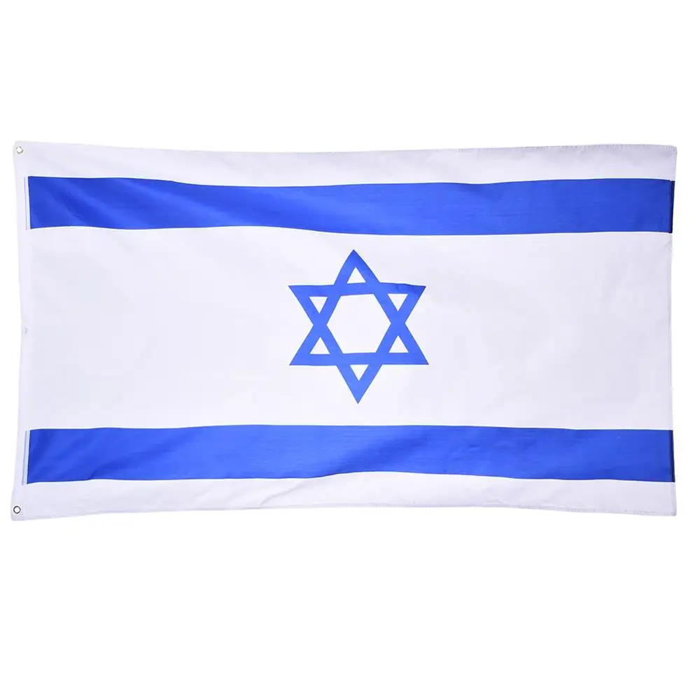 

3*5 feet Israel flag polyester flag 90*150cm big banners Israeli flag Isreal flag banner for Festival Home Decoration
