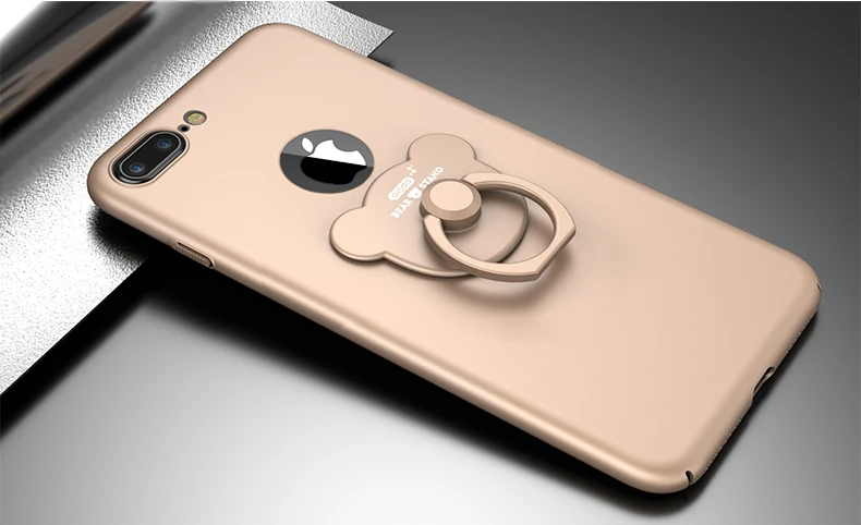 Ascromy For iPhone 7 Plus Case Bear Ring Holder 360 Degree Rotation bracket for Apple iPhone 8 Plus X 6 S 6S 5 5S SE Cover Coque (10)