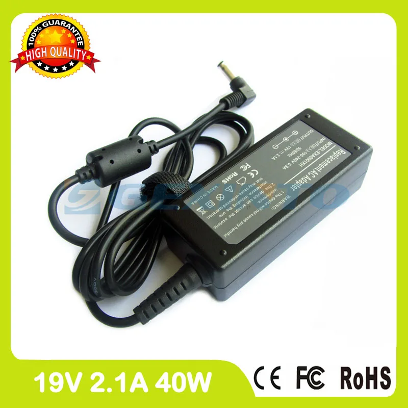 Адаптер переменного тока для Samsung NC10 NC108 NC108P NC10B 3G NC110 NC111P NC20 19 в 2 1 А 40 Вт|laptop charger|19v