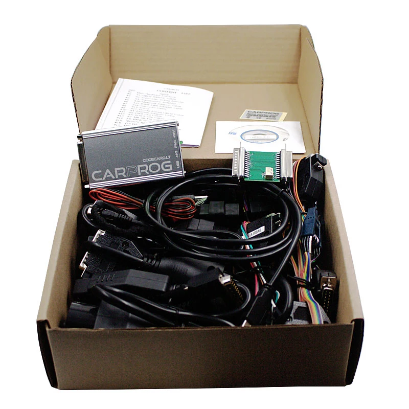 big car inspection equipment Newest Online Carprog 8.21 Full Adapters with keygen Car Prog V8.21/V10.93 Iprog Pro V86 For Airbag/Radio/IMMO ECU Repair Tool Cylinder Stethoscope