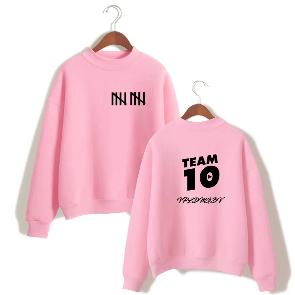 Jake Paul team 10 Sweatshirts Autumn Winter Fleece Thick Turtle Neck Pullove Women Hoodies |