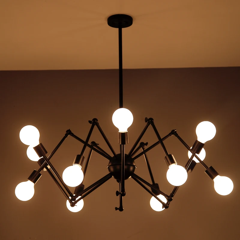

Loft Modern Suspension Spider Pendant Lights With 6/8 Heads Loft Industrial Vintage LED Pendant Lamps For Living Room & Bar