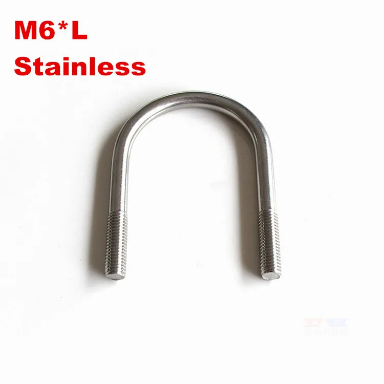 

10pcs/lot Stainless steel clamp U bolt U-bolts M6*8/10/12/14/16/18/20/22/25/27/33/38/42/45/48/51/57/60