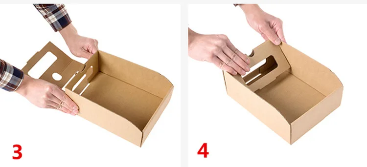3 шт DIY коробка для хранения крафт-бумаги для обуви с прозрачным окном экологически складной ящик тип отделочная Коробка органайзер для обуви