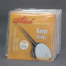 10 комплектов Алиса: безумие возвращается Нержавеющая сталь покрытием Медь сплава ран 4-String 5-струнная петля конец Струны для банджо