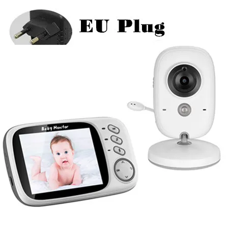 Видеоняня 3,2 беспроводная видео няня камера безопасности ночное видение температура Музыка ЖК-монитор Baba BeBe Cam домофон - Цвет: EU Plug