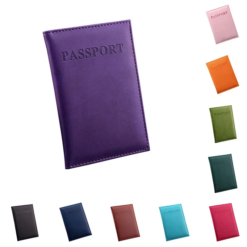 

Travel Passport ID Card Cover Holder Classy Practical Case Protector Organizer PU Leather Womens Men Wallet