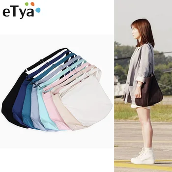 

eTya Women Canvas Handbag 2018 High Quality Fashion Casual Shoulder Bag for Women Female Messenger Bag Lady Large Capacity Tote