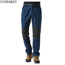 CKAHSBI зимние уличные штаны для мужчин спортивные Легинсы непромокаемая ветровка Дождь мотобрюки мужской внутренний флис Softshell пеший туризм