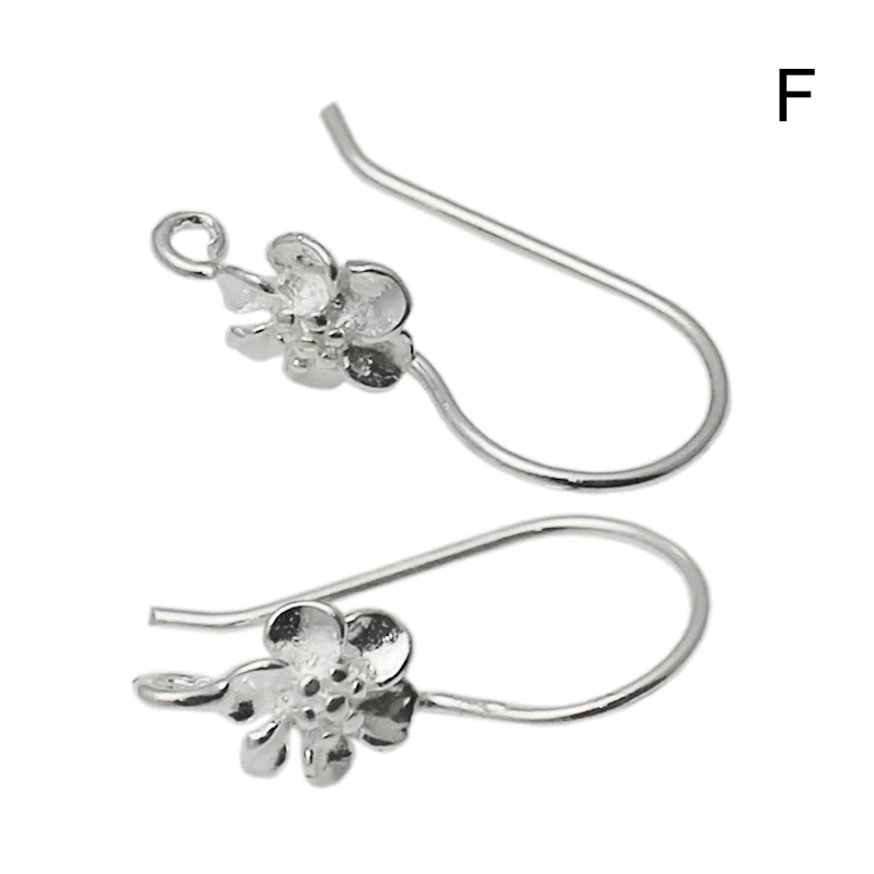 Beadsnice серьги гвоздики из стерлингового серебра с цветком крючки рыба Хольк для