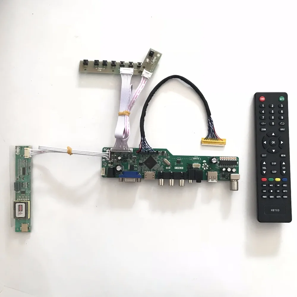 T.V56.03 for 15.4 inch 1440x900 LP154WP1 Universal VGA AV Audio USB TV LCD Controller Board Monitor Kit Easy DIY | Электроника