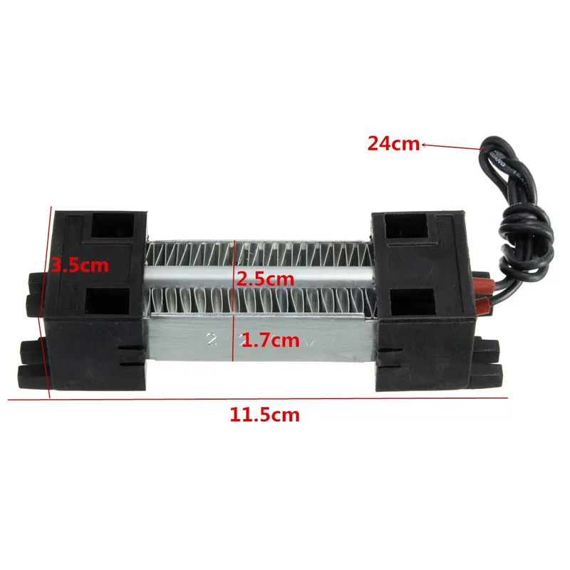 Поверхностная изоляция 100 Вт 220 В керамический Термостатический PTC нагревательный элемент электрический воздушный Нагреватель 11,5x3,5 см AC/DC
