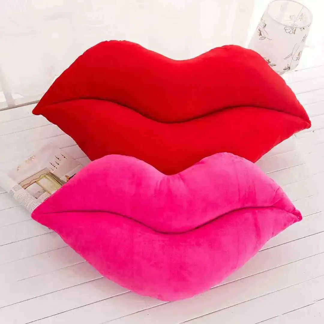 30 cm Creative Pink Red Lips Shape Plush 2020 Cushion Home Decorative Throw Pillow Sofa Waist Cushion DIY Home Decorations 2
