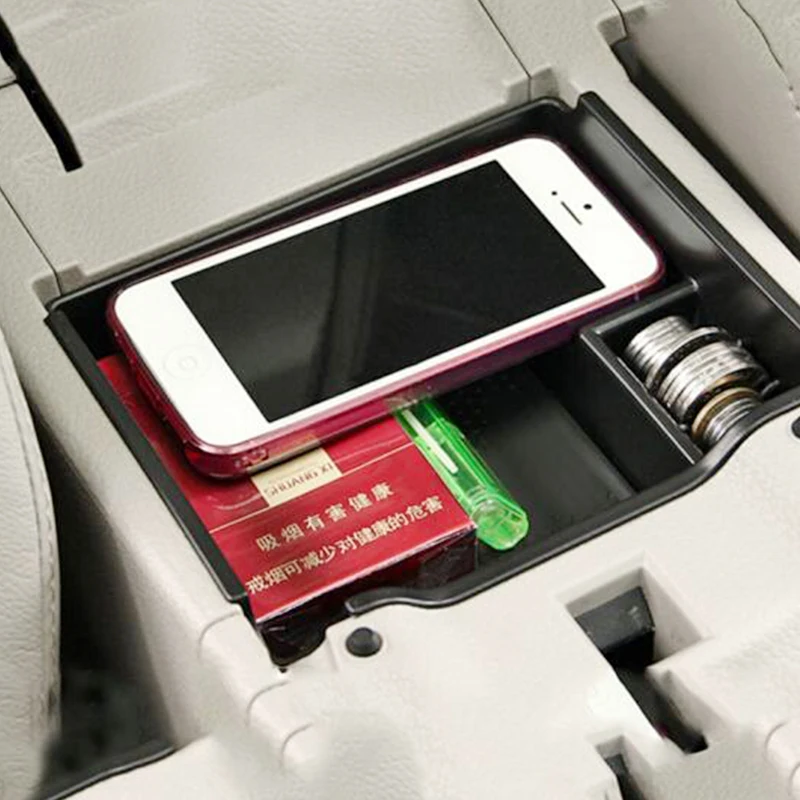 

For NISSAN TIIDA 2016 2017 car styling accessories Car Armrest Storage box Grid frame panel cover trim sticker 1pcs