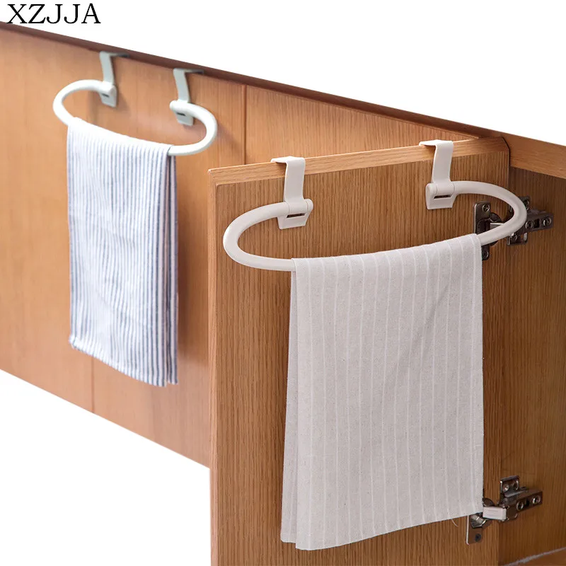 XZJJA Creative Plastic Towel Rack Kitchen Cupboard Hanging Wash Cloth