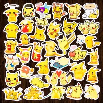 

Hot Sale 100 Pcs Pokemon Pikachu Sticker Mixed Funny Decals Luggage Laptop Car Styling /Eason Stickers/DIY Scrapbooking