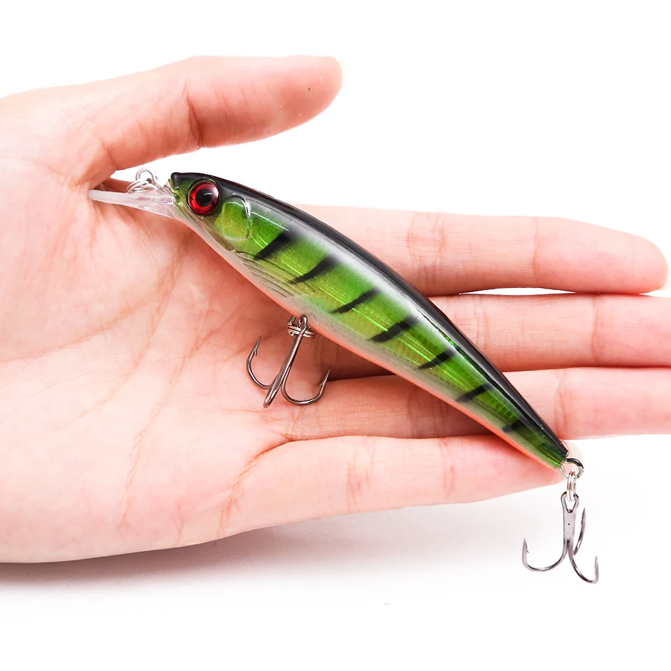 

1Pcs Fishing Lures 3D Eyes Floating Laser Minnow Hard Aritificial Wobblers Crankbait Plastic Baits Pesca Isca 11cm 13.5g