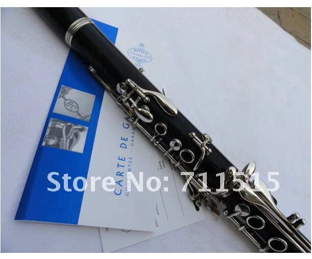 Black Nickel Plated et 1986 B12 Student Bb Bakelite Clarinet Beginner Music Instruments with 16 Closed Holes + 1 Reed + Case