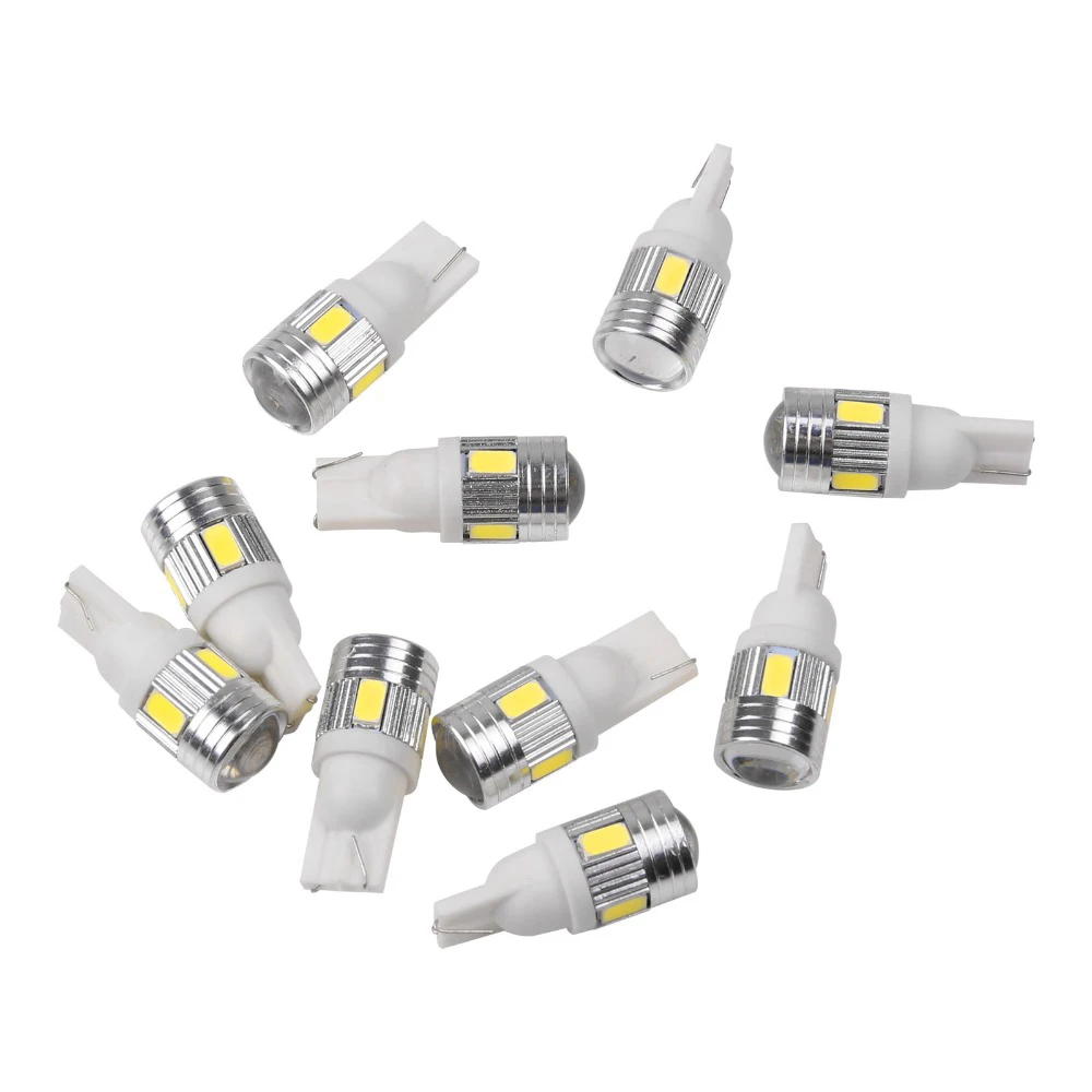 10 шт. T10 W5W 168 194 SMD СВЕТОДИОДНЫЙ Автомобильный Клин боковой светильник лампа для автомобиля задний светильник боковой парковочный купол двери освещение карты