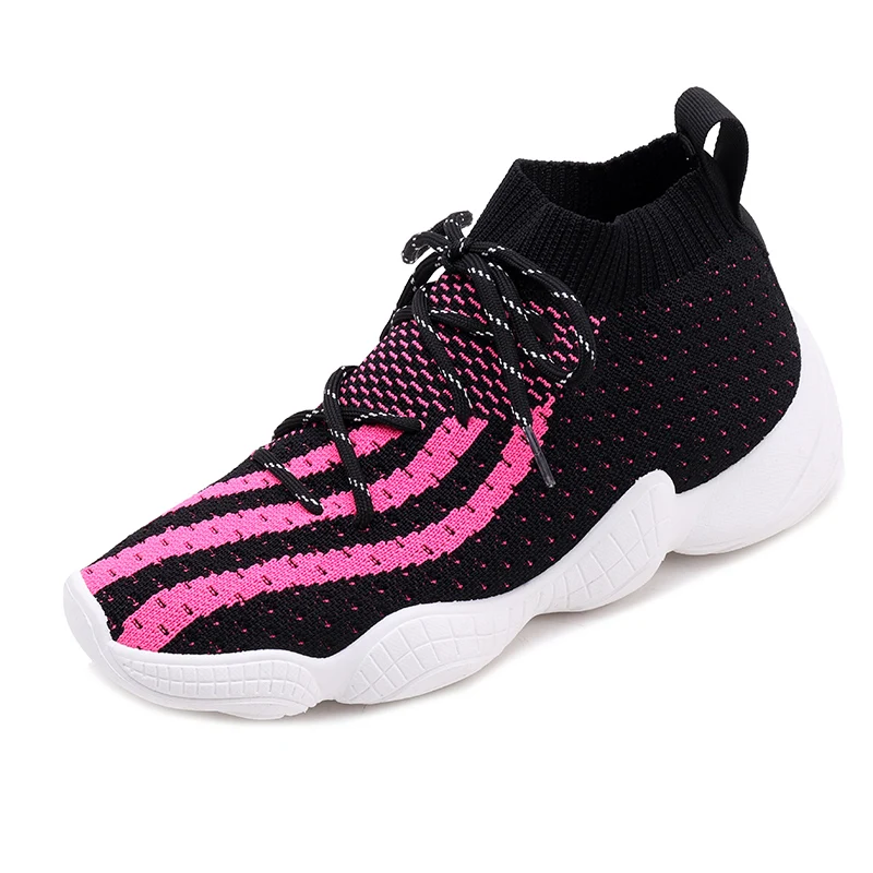 2018 Autumn New Style Flywire High Top Woman Running Shoes