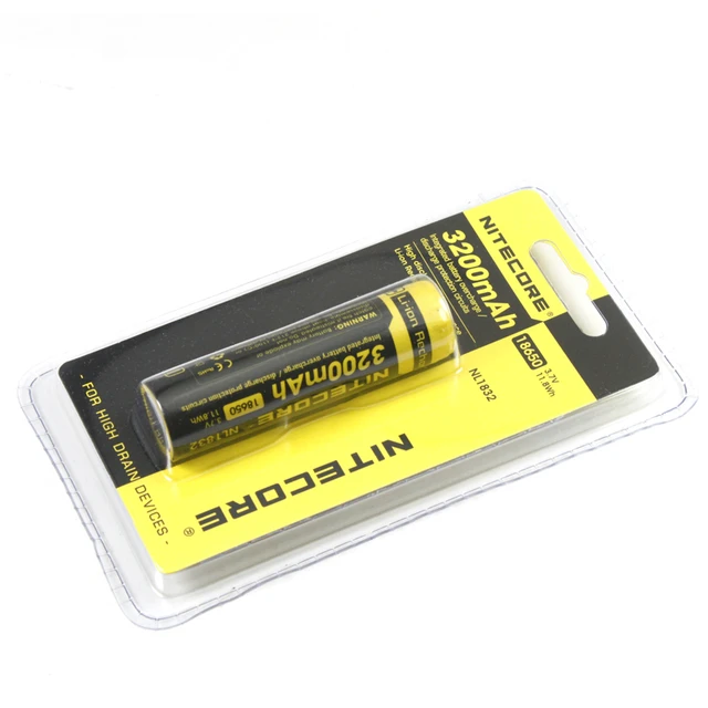 Batterie Nitecore NL1836R 18650 Rechargeable – 3600mAh 3.6V protégée Li-ion