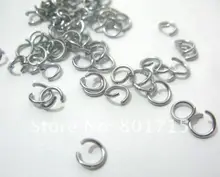 100 Pcs sliver color Open Jump Rings 8mm Dia Findings