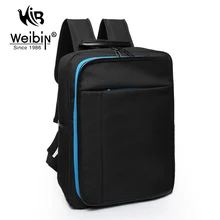 Weibin mochila de los hombres de los hombres mochilas escolares para adolescentes mujeres de nylon de alta calidad negro bolsas de viaje de 15.6 pulgadas laptop back paquete