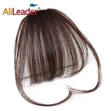 Alileader, заколка для волос, челка, синтетические волосы для женщин, натуральный короткий коричневый блондин, Черные накладные волосы, бахрома для наращивания