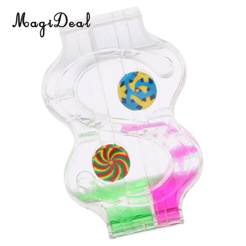 MagiDeal S Shape Floating Colored Oil Liquid Motion Visual Hourglass Timer for Home House Club Ornament Children Toy Gift