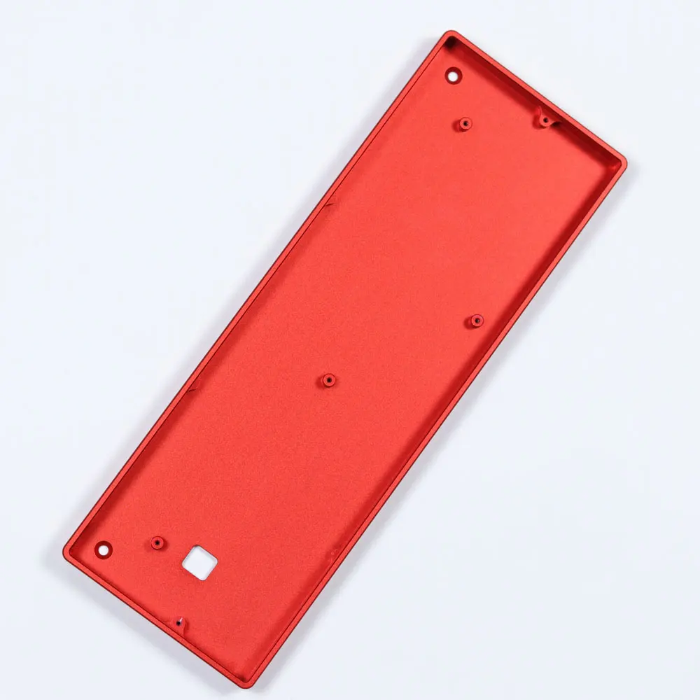 GH60 заказной полный комплект алюминиевый чехол оболочка клавиатура для 60% стандартная раскладка механическая клавиатура FACEU клавиатура металлическая рамка - Цвет: Red