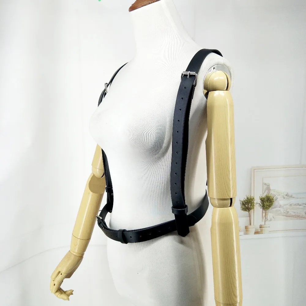 UYEE Sexy Pu Leather Women Body Harness Bondage Cage Bow Tie Waist Belt Rave Top Sexy Cosplay High Quality Garters LB-043