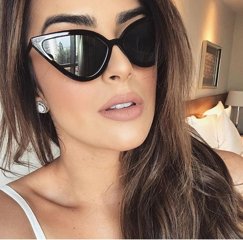 wrap cat eye sunglasses