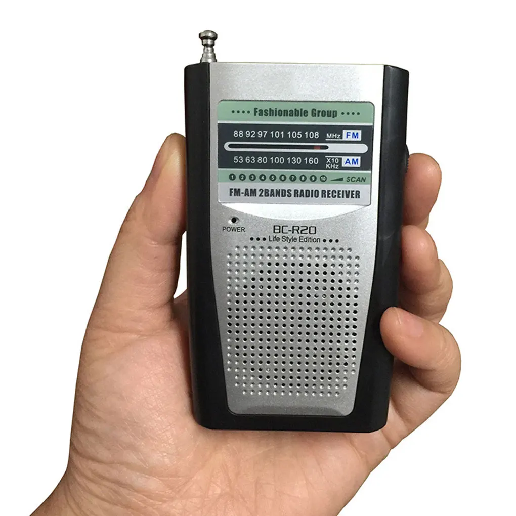 Старый человек BC-R20 многофункциональное радио мини карманный портативный AM FM радио приемник громкоговоритель музыкальный плеер