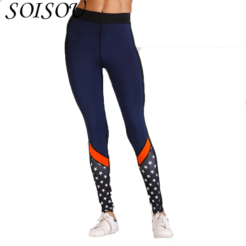 Soisou 2018 2 цвета Новый Для женщин леггинсы хит Цвет цифровой печати Push Up тренировки