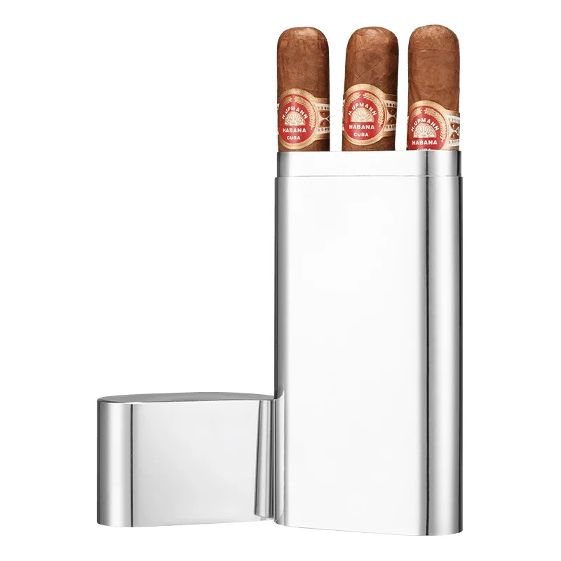 

High quality Stainless steel pipe travel cigar tube with wine tube 2 in Small Flagon 1 CG-0129