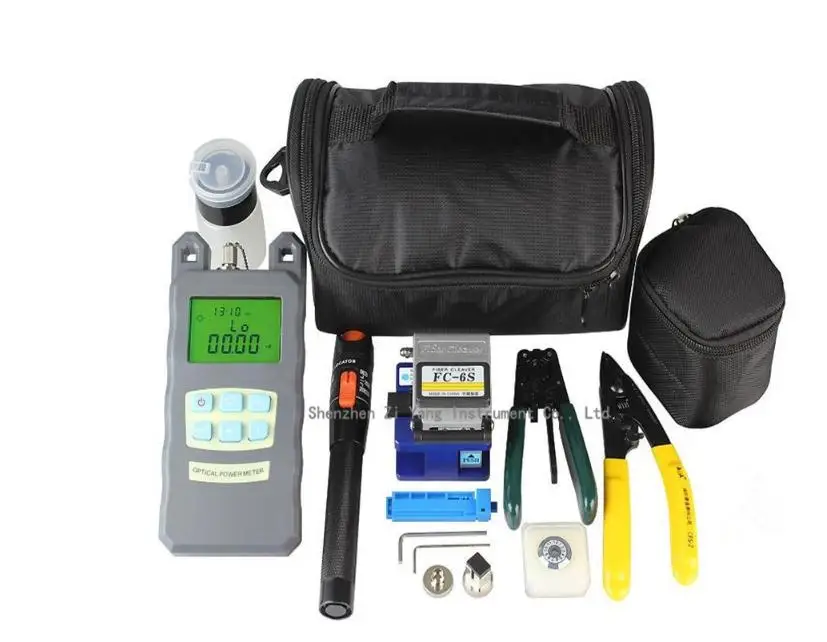 

325PCS/LOT Fiber Optic FTTH set of tools FC-6S Fiber Cleaver+Optical Power Meter 10Mw Visual Fault Locator+fiber cutting blades