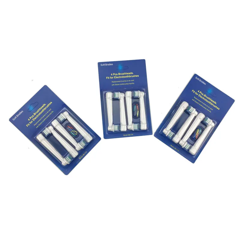 Online 12 Pcs (4 Pcs set 3 Set lot) untuk Braun Oral B Sikat Gigi Listrik Kepala Penggantian Vitalitas Presisi Sikat Gigi Elektrik Kepala