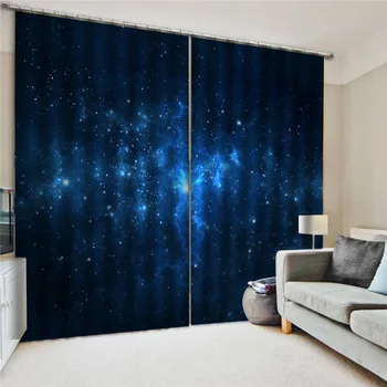 

3D Curtain Printing Blockout Polyester Photo Drapes Fabric For Room Bedroom Window TB Sale
