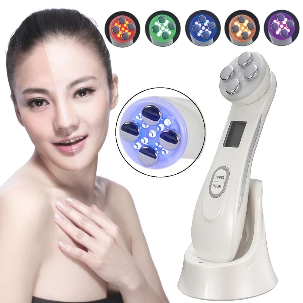 Facial EMS Electroporation Mesotherapy RF Radio Frequency Face Lift LED Therapy Photon Skin Care Body Massage Spa Beauty Machine