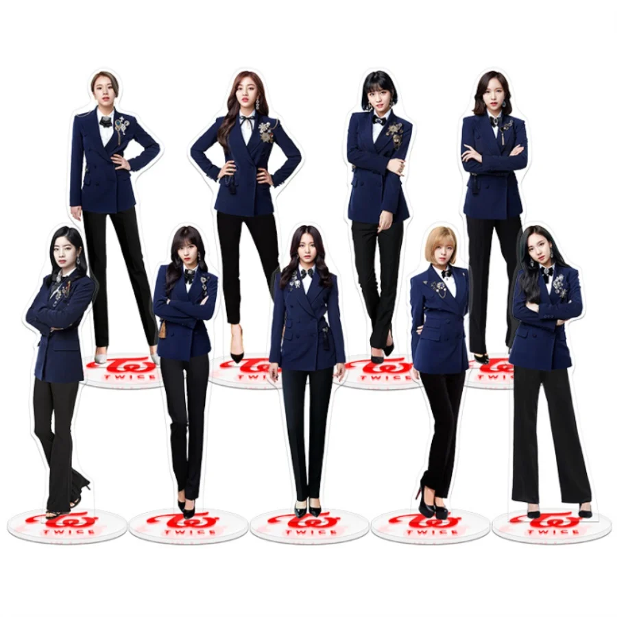 

Kpop Twcie Members Uniform Acrylic Figure Doll Nayeon Sana Standing Action Table Decor Once