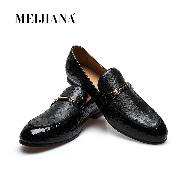 Achat MeiJiaNa Hommes Chaussures Marque Casual En Cuir Noir Hommes Chaussures De Luxe Marque Mocassins