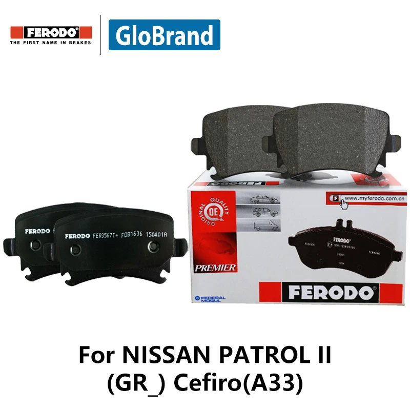 

4pcs/lot Ferodo Rear Car Brake Pads For NISSAN PATROL II (GR_) Cefiro(A33) FDB1166