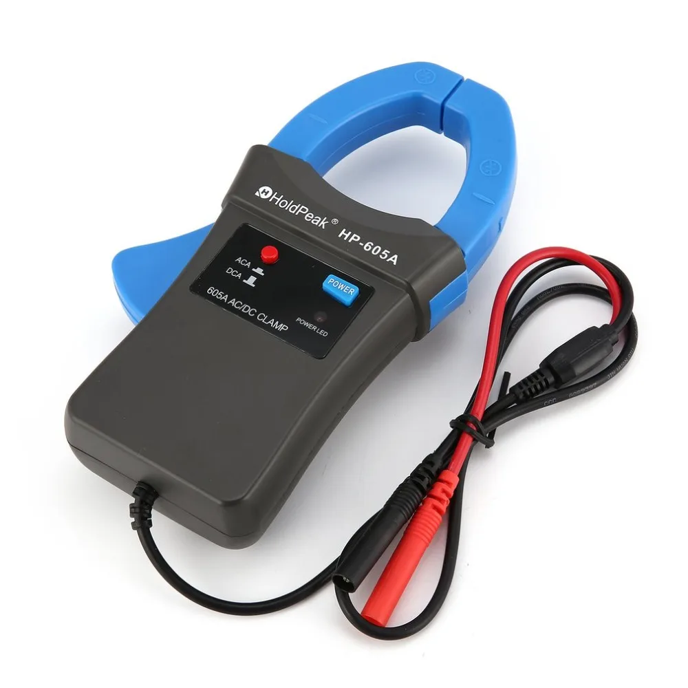 Holdpeak HP-605A Зажим адаптер 600A AC/DC Ток Мощность СВЕТОДИОДНЫЙ 45 мм челюсти Калибр HoldPeak