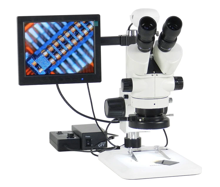 

Best Sale, upgrading 35X-225X HD Industry LCD AV Zoom video Microscope + Stand +AV camera + LED ringlight + 8 '' LCD screen