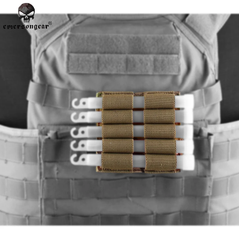 

Emersongear Light Stick Pouch Molle With Meshbelt Utility Camouflage Paintball Military Pouch EM6033 Multciam Coyote Black