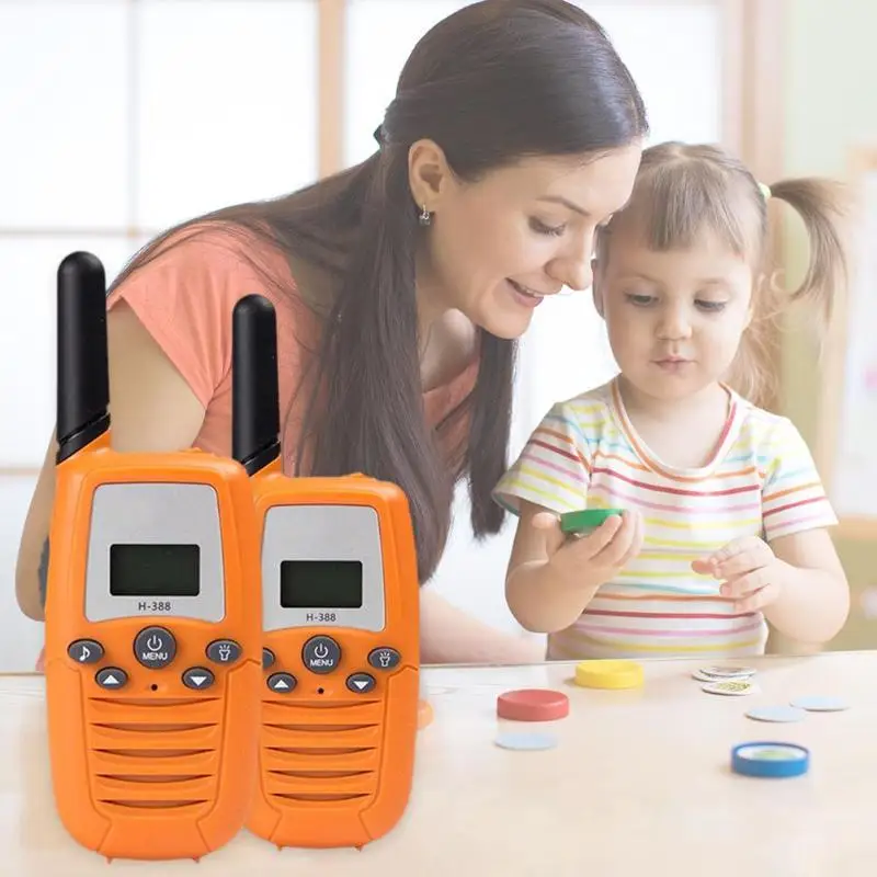 1 пара Детские электронные рации с фонариком родитель-ребенок Беспроводная говорящая интерактивная игрушка одно касание переноска