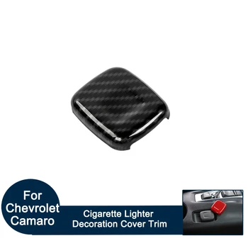 

Car Styling 100% Brand New Original Cigarette Lighter Decoration Cover Trim Fit For Chevrolet Camaro 2017+ ABS Carbon Fiber