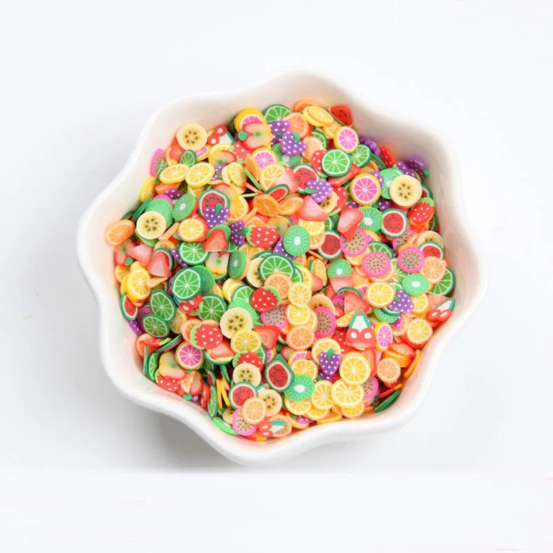 

20g/bag Charms For Slime Supplies Fluffy Slimes Fruit Slice Polymer DIY Clear Slime Accessories Slide Putty Clay Toys For Kids