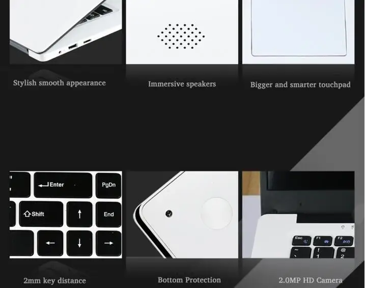1 шт. Pro 15,6 дюймов ноутбук 8 Гб 64 Гб SSD бесплатно Win10 маленький ПК, ноутбук бесплатные подарки