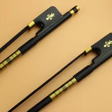 1 шт. PRO черный 4/4 полный размер углеродного волокна Виолончель Лук ebony лягушка инкрустированные медный цветок